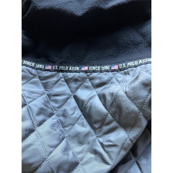 Vintage US Polo Assn Black Genuine Leather Jacket Men’s Sz XL Button Bomber - Picture 11 of 16